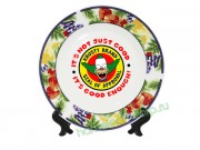 Тарелки с цветной каемкой, с любым изображением